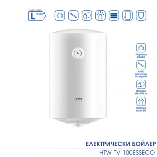 Вертикален електрически бойлер HTW-TV-100ESSECO - Електрически бойлери Вертикален електрически бойлер HTW-TV-100ESSECO