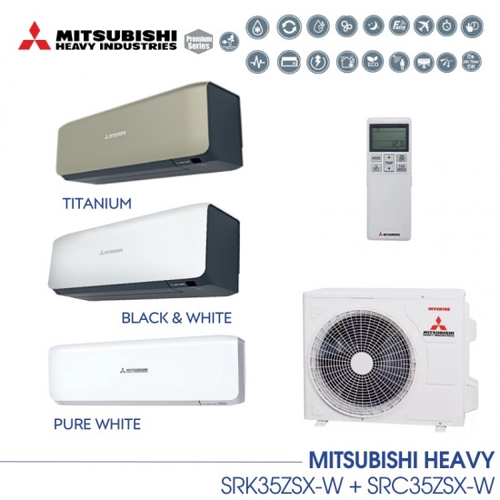 Инверторен климатик MITSUBISHI Heavy SRK35ZSX-W/SRC35ZSX-W