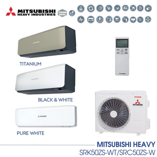 Инверторен климатик MITSUBISHI Heavy SRK50ZS-WT/SRC50ZS-W