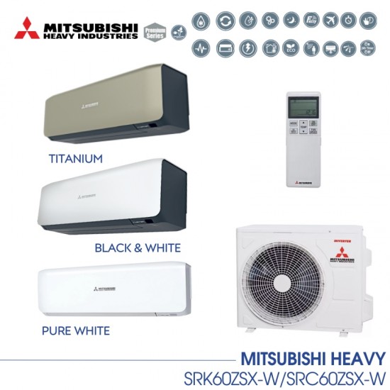 Инверторен климатик MITSUBISHI Heavy SRK60ZSX-W/SRC60ZSX-W - MITSUBISHI HEAVY INDUSTRIES Инверторен климатик MITSUBISHI Heavy SRK60ZSX-W/SRC60ZSX-W
